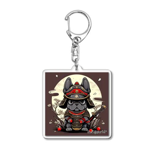 Samurai FrenchBulldog Acrylic Key Chain