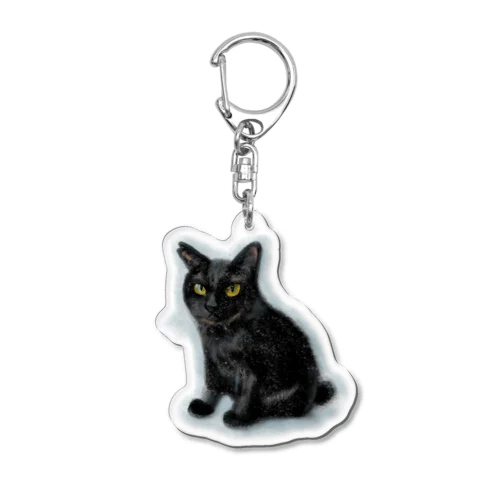 クロネコ おだんごしっぽ Acrylic Key Chain