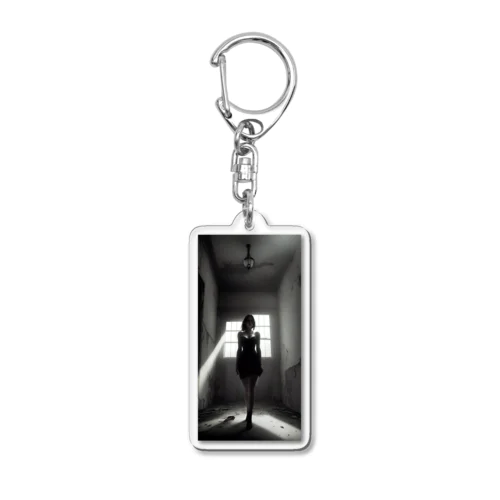 a woman in the shadows Acrylic Key Chain