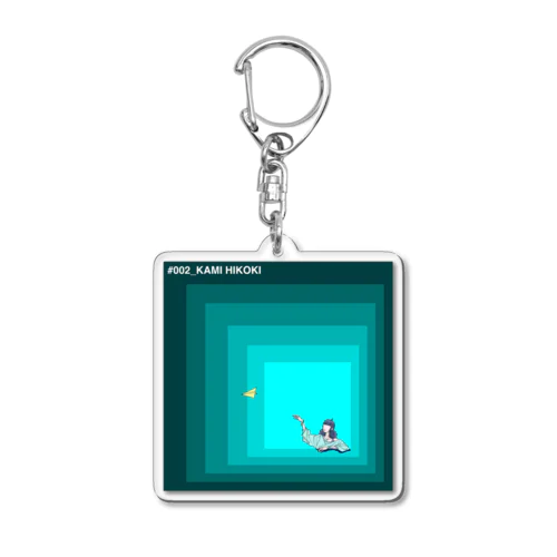 #002_KAMI HIKOKI Acrylic Key Chain