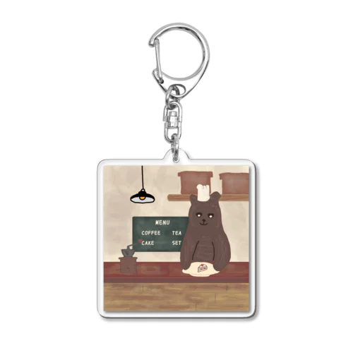 くまのカフェ Acrylic Key Chain