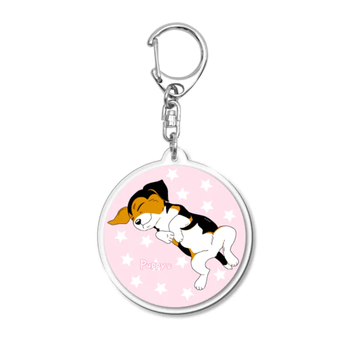 おやすみパピー　B Acrylic Key Chain