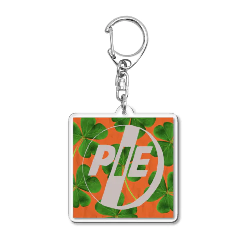 -PEACE LOVE EMPATHY-CLOVER  Acrylic Key Chain