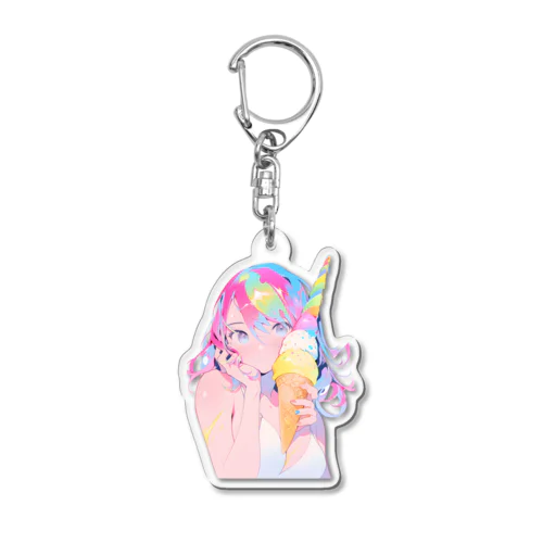 暑い夏はアイスだ004 Acrylic Key Chain