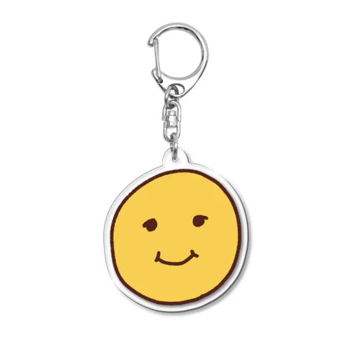 感情があまりないニコちゃん Acrylic Key Chain