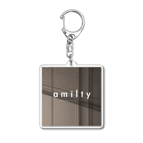 シンプルお洒落ロゴデザイン Acrylic Key Chain