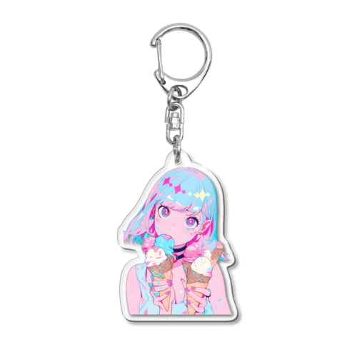 暑い夏はアイスだ013 Acrylic Key Chain