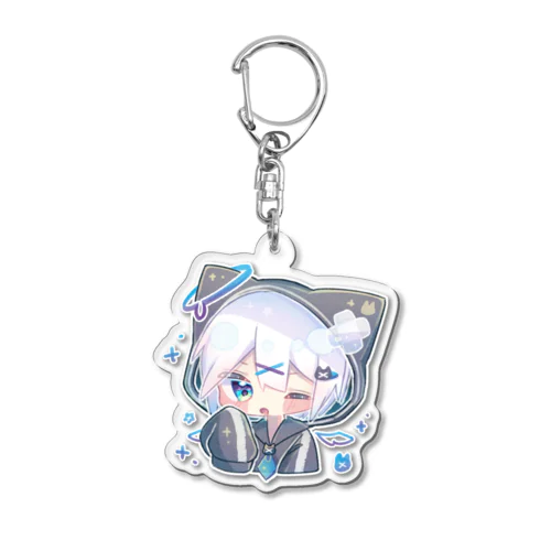 猫耳パーカーくん(ウインク) Acrylic Key Chain