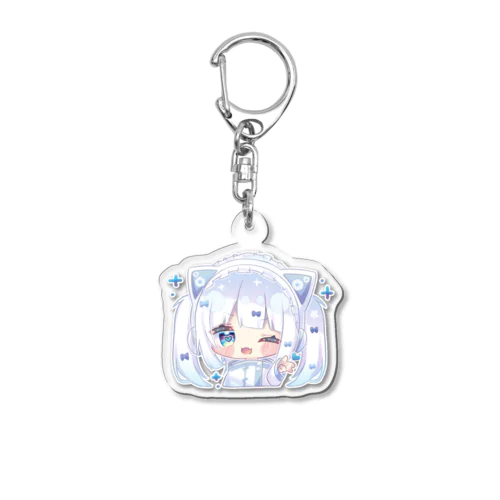 猫耳ヘッドフォンちゃん(ウインク) Acrylic Key Chain