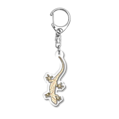 Japanese gecko(ニホンヤモリ)　英語デザイン Acrylic Key Chain