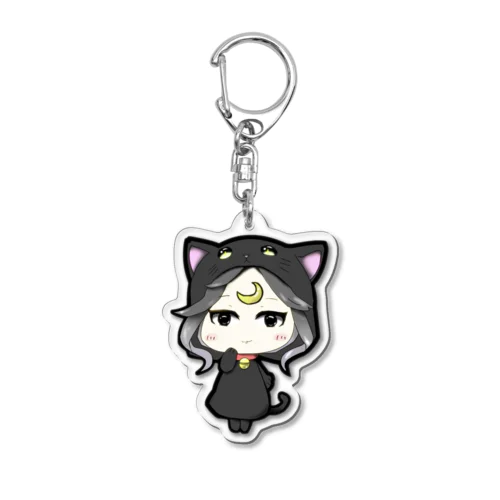 さわでぃあ🌙黒猫バージョン Acrylic Key Chain