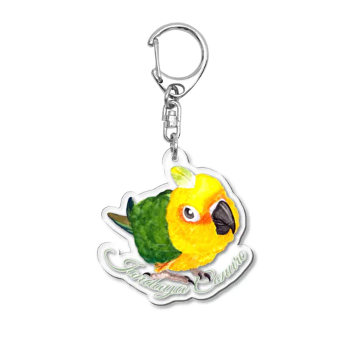 104 ナナイロメキシコインコ simple Acrylic Key Chain