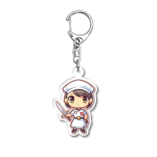 白衣の戦士ちゃん❨チビver❩ Acrylic Key Chain