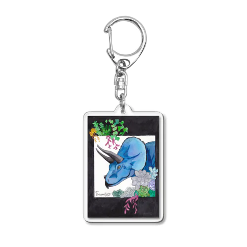 蒼いトリケラトップス Acrylic Key Chain