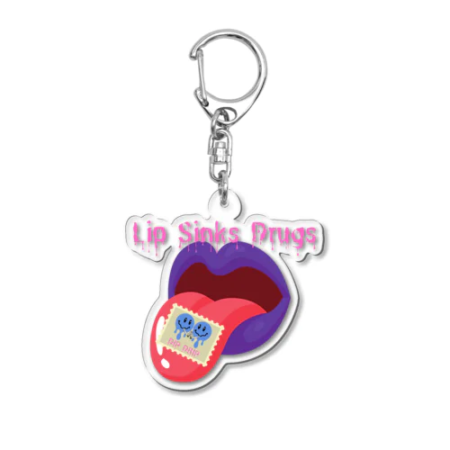 DIP DRIP Lip & Stamp Series Acrylic Key Chain