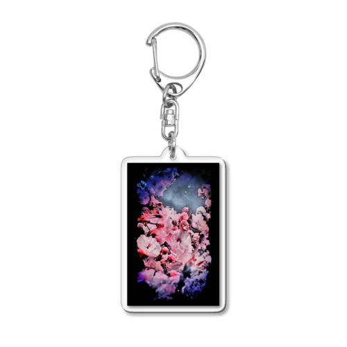 夜の桜 Acrylic Key Chain