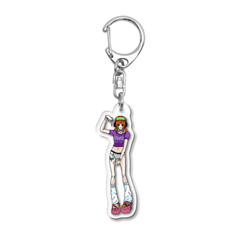 サイバーギャル Acrylic Key Chain