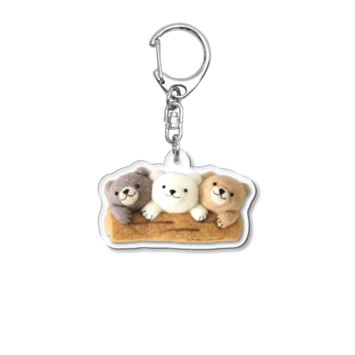 kumamia くまの3兄弟 Acrylic Key Chain