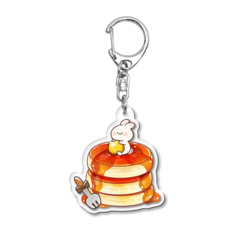 ホットケーキとフタバうさぎさんのアクリルキーホルダー・ステッカー Acrylic Key Chain
