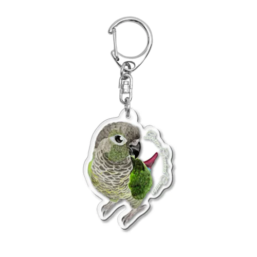 105 ウロコインコノーマル simple Acrylic Key Chain