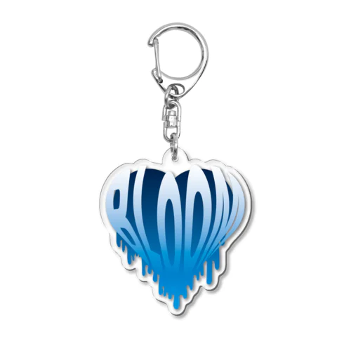 BLOOM HEART Acrylic Key Chain