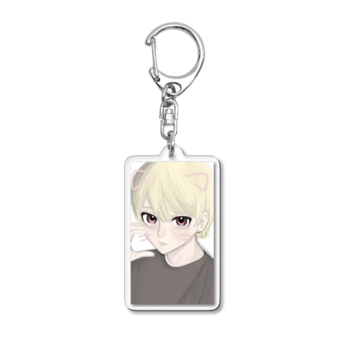 ハートの中に入ったよポーズ Acrylic Key Chain