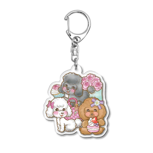 おしゃれトイプーちゃん Acrylic Key Chain