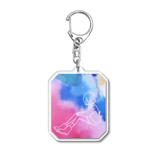 水彩に漂う望乃 Acrylic Key Chain