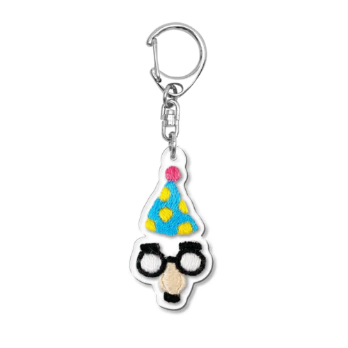 パーティーグッズ鼻メガネ（ドット） Acrylic Key Chain