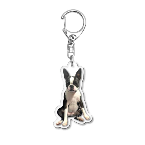 座るの下手犬 Acrylic Key Chain