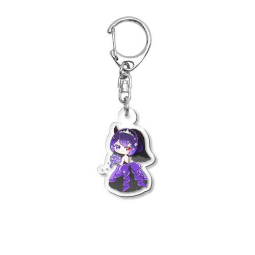 ウェディングドレス姿の黒娘！ Acrylic Key Chain