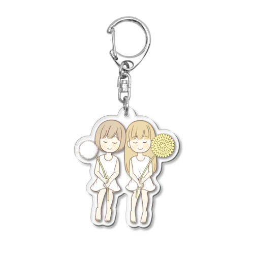 わたげとたんぽぽ Acrylic Key Chain