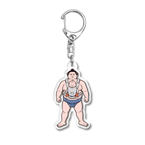 sumo and baby Acrylic Key Chain