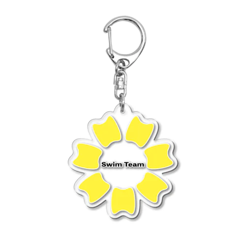 プルイエローフラワー Acrylic Key Chain