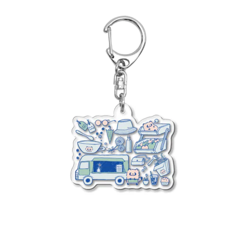 キッチンカーたぬき Acrylic Key Chain