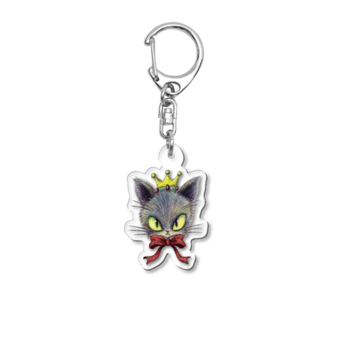 猫の王様　顔 Acrylic Key Chain