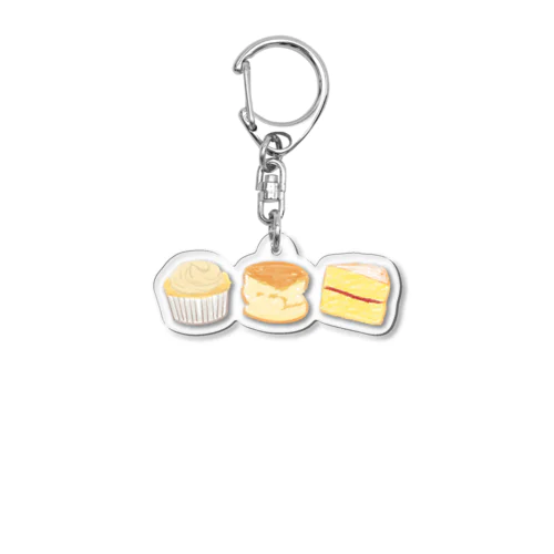 英国菓子② カップケーキ　スコーン　ビクトリアサンドウィッチ Acrylic Key Chain