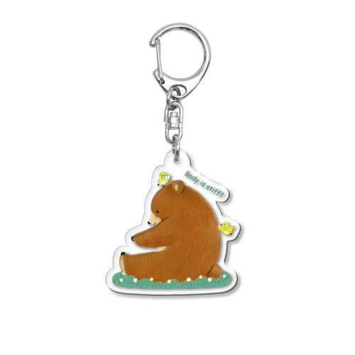 体が固い系のクマ Acrylic Key Chain