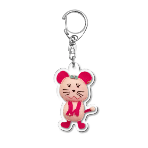 オカンがつくったネズミ・ちゅーこちゅーこ（全身） Acrylic Key Chain