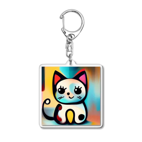 Mysterious Cat Acrylic Key Chain