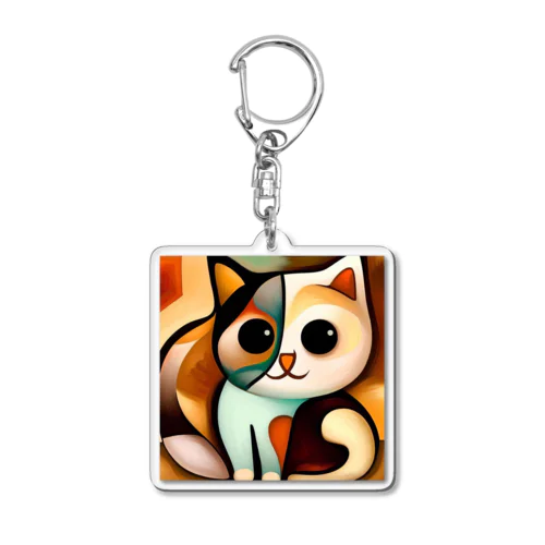 Mysterious Cat Acrylic Key Chain