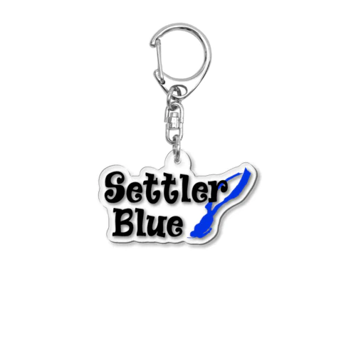 Settler -Blue Black Acrylic Key Chain