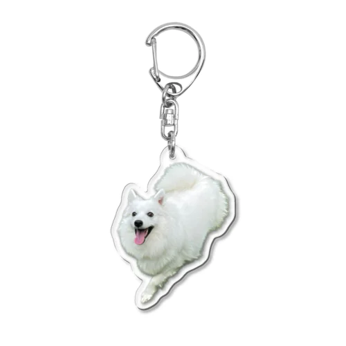 しろいぬ Acrylic Key Chain