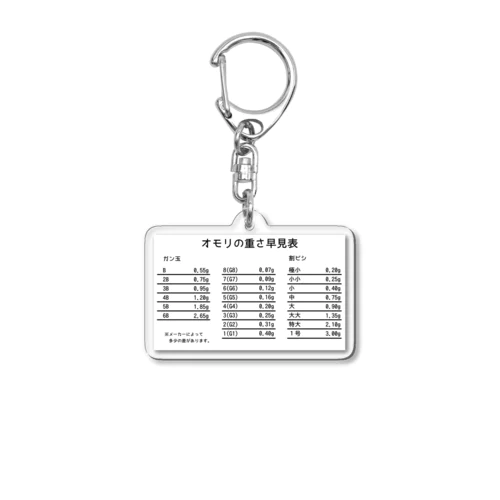 オモリの重さ早見表 Acrylic Key Chain