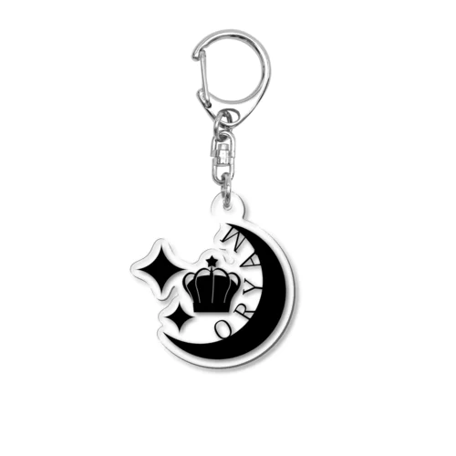 Moon & Crown-Name Design Acrylic Key Chain