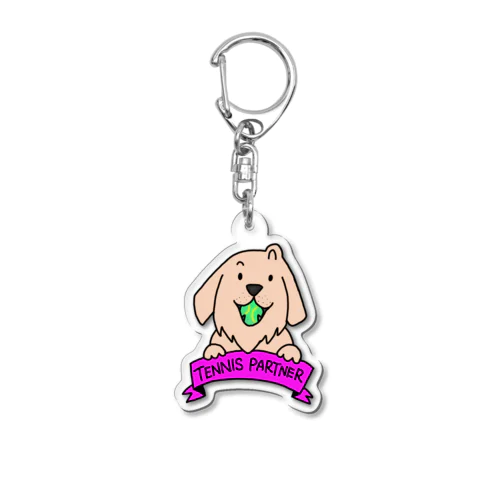 テニスパートナーのデンくん Acrylic Key Chain