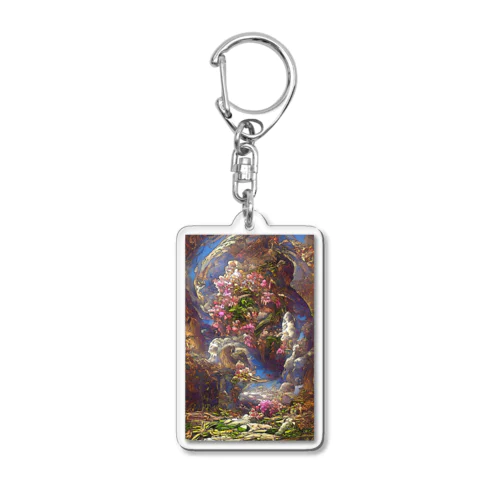 抽象画風｢春｣ Acrylic Key Chain