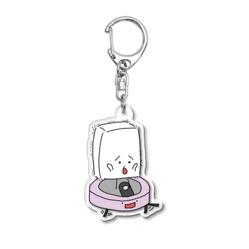 ロボット掃除機とおとうふくん Acrylic Key Chain