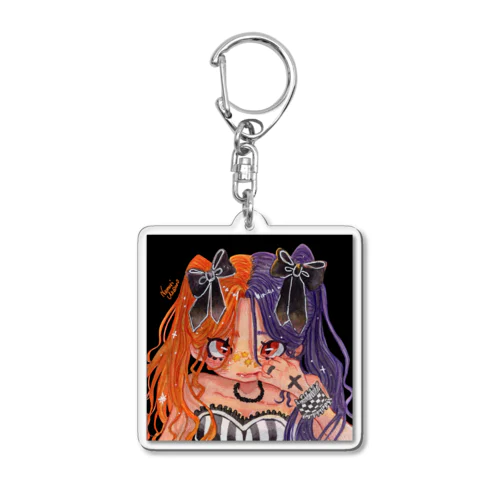 ツインテール 女の子 Acrylic Key Chain