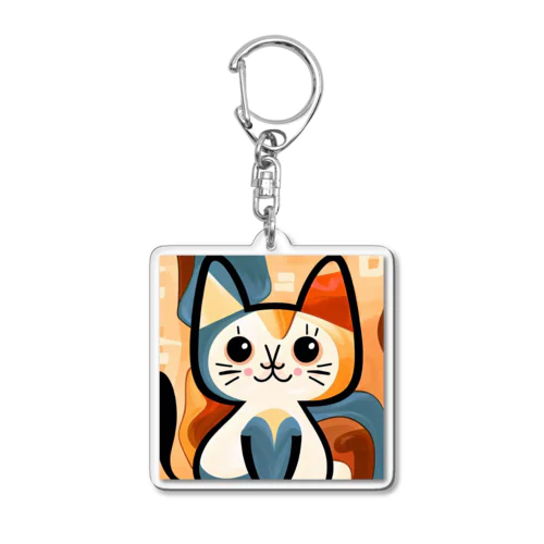 Mysterious Cat Acrylic Key Chain